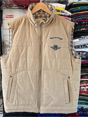 Vintage Quiksilver Puffy Vest Plaid Lined Grunge Skater Y2K